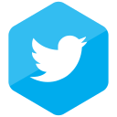 Colored,Hexagon,High quality,Media,Social,Social media,Twitter